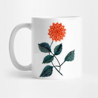 Red Dahlia Flower 19th Century, Mary Altha Nims Mug